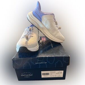 Dr. Comfort Joy Shoes Size 7.5 M White & Purple New In Box plus 3 Inserts Free